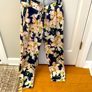 J.Crew Floral print pant.  Size 2.